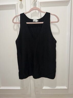 The Reset Black Wool Knit Tank